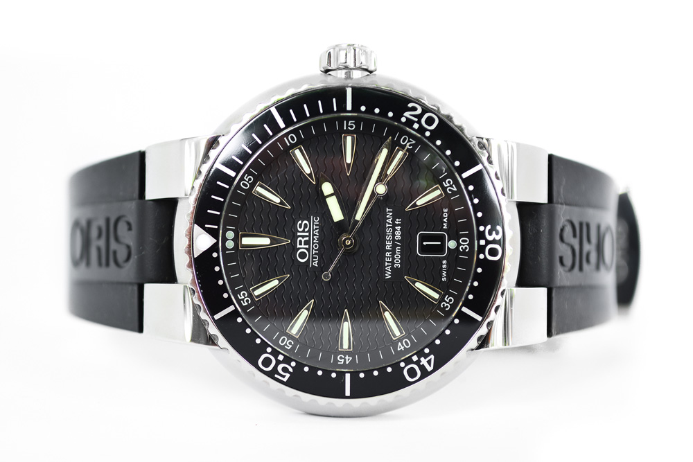 Oris Divers Date Automatic หน้าดำ สายยาง (Sold)