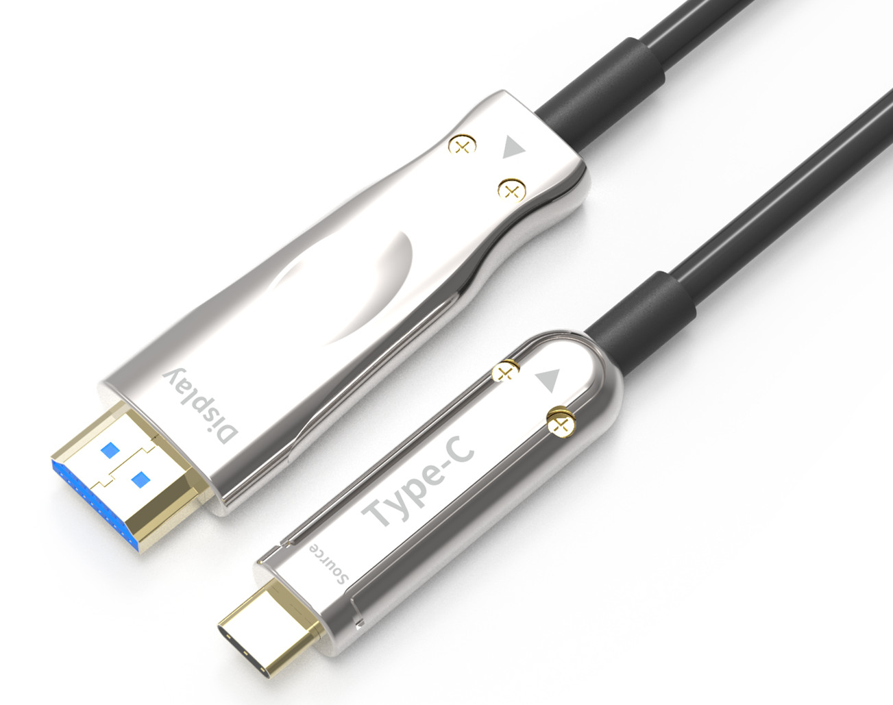 Type C to HDMI Fiber Optical Cable ระยะ 10 เมตร