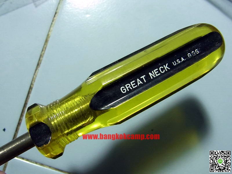 ไขควง อเมริกา GREAT NECK ขนาด6นิ้ว ก้านกลม Made in USA. ใหม่เก่าเก็บ