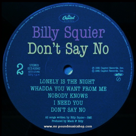 Billy Squier - Don't Say No