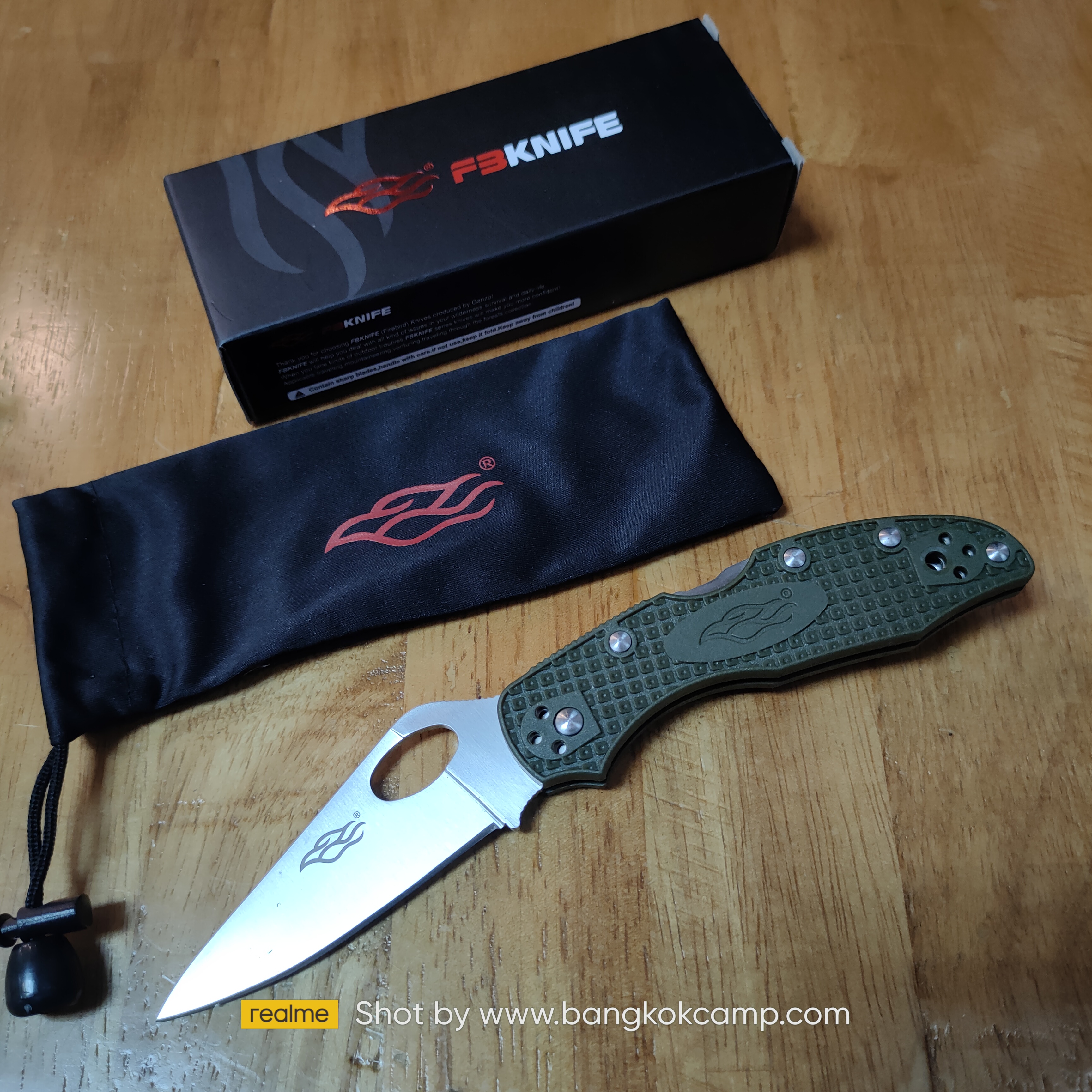 มีดพับ Ganzo กานโซ่ รุ่น F759M / 440C Steel / ของแท้ 100% (สีเขียว / Green)