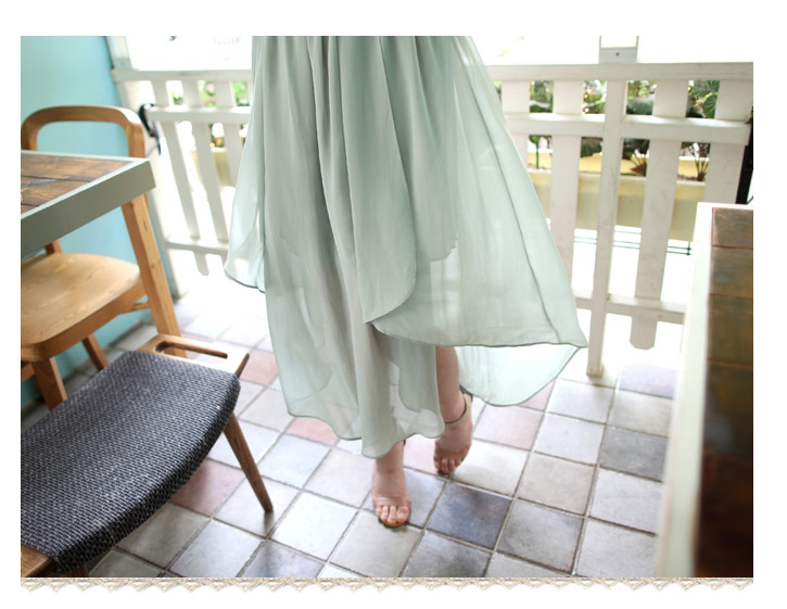 MAXI DRESS ชุดเดรสยาวผ้าชีฟอง โทนสีเขียว แฟชั่นใส่เที่ยว ใส่ทำงาน สวยน่ารักมากๆ