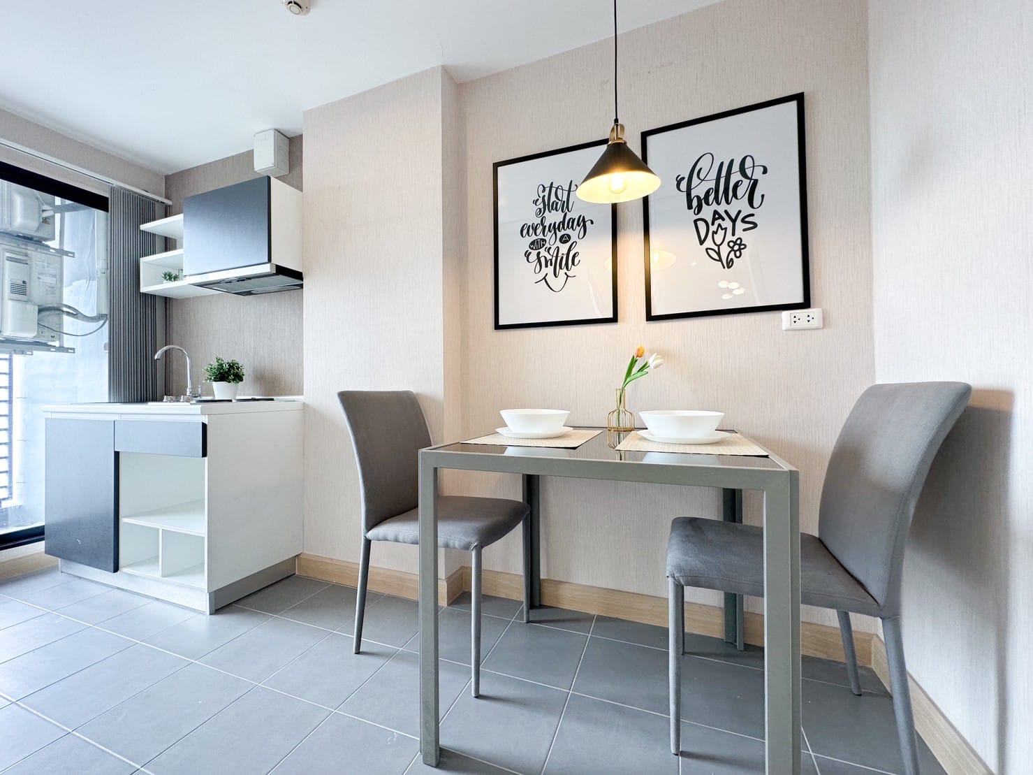 ขายคอนโด Niche Mono Bangna : เดอะ นิช โมโน บางนา 1 ห้องนอน 1 ห้องงน้ำ ขนาด 42 ชั้น 8 อาคาร ซี ห้องแต่งสงยครบตรงปก