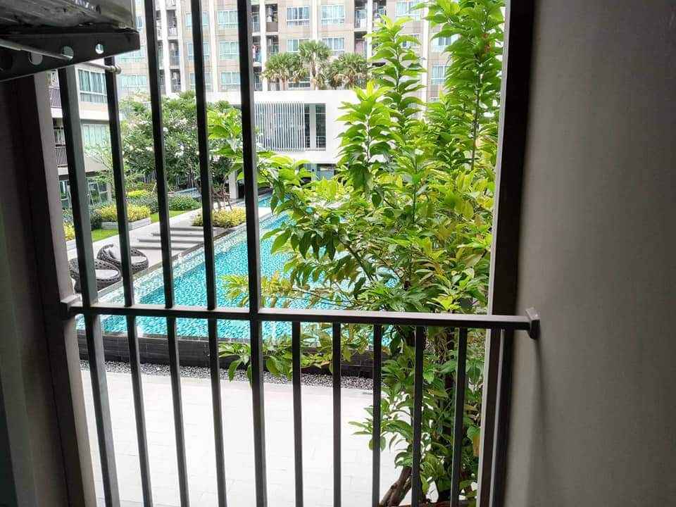ให้เช่าคอนโด Dcondo Sukhumvit 109 : ดีคอนโด สุขุมวิท 109 วิวสระ เดือนละ 7500 บาท ห้องอยู่ชั้น 2 อาคาร B
