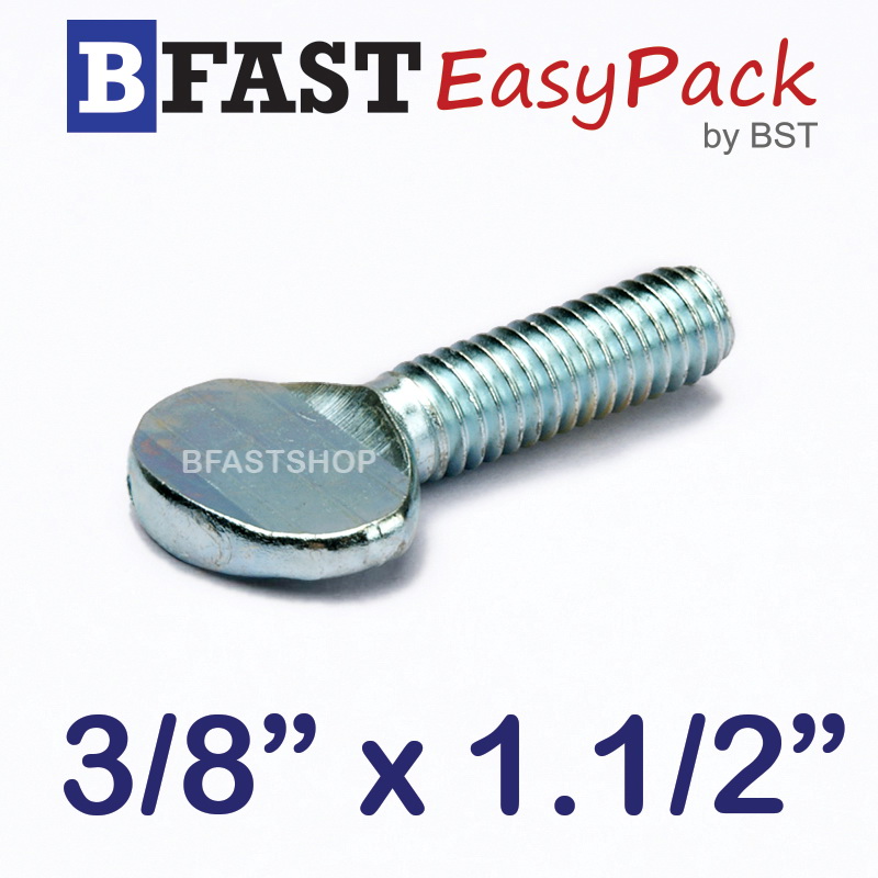 สกรูหางปลาแบน 3/8" x 1.1/2" (3 ตัว/ถุง)