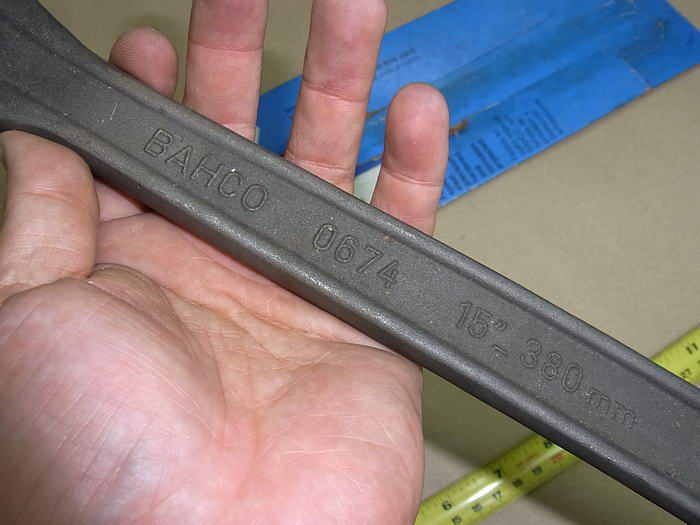 ประแจเลื่อน BACHO 15นิ้ว ใหม่เก่าเก็บ.. สภาพไม่ผ่านการใช้งาน