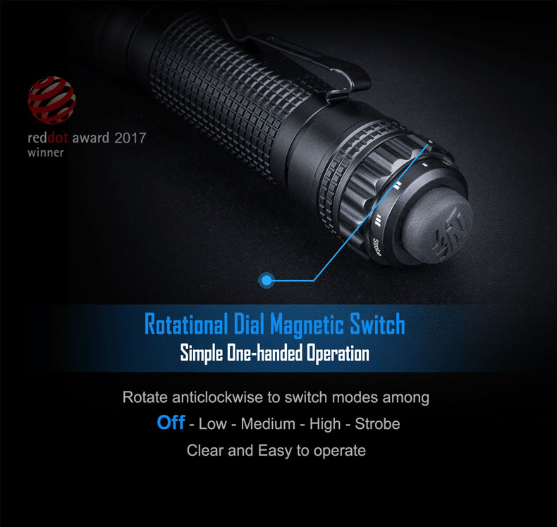 ไฟฉาย Nextorch TA30 2019 1300 Lumens One Step Tactical Flashlight