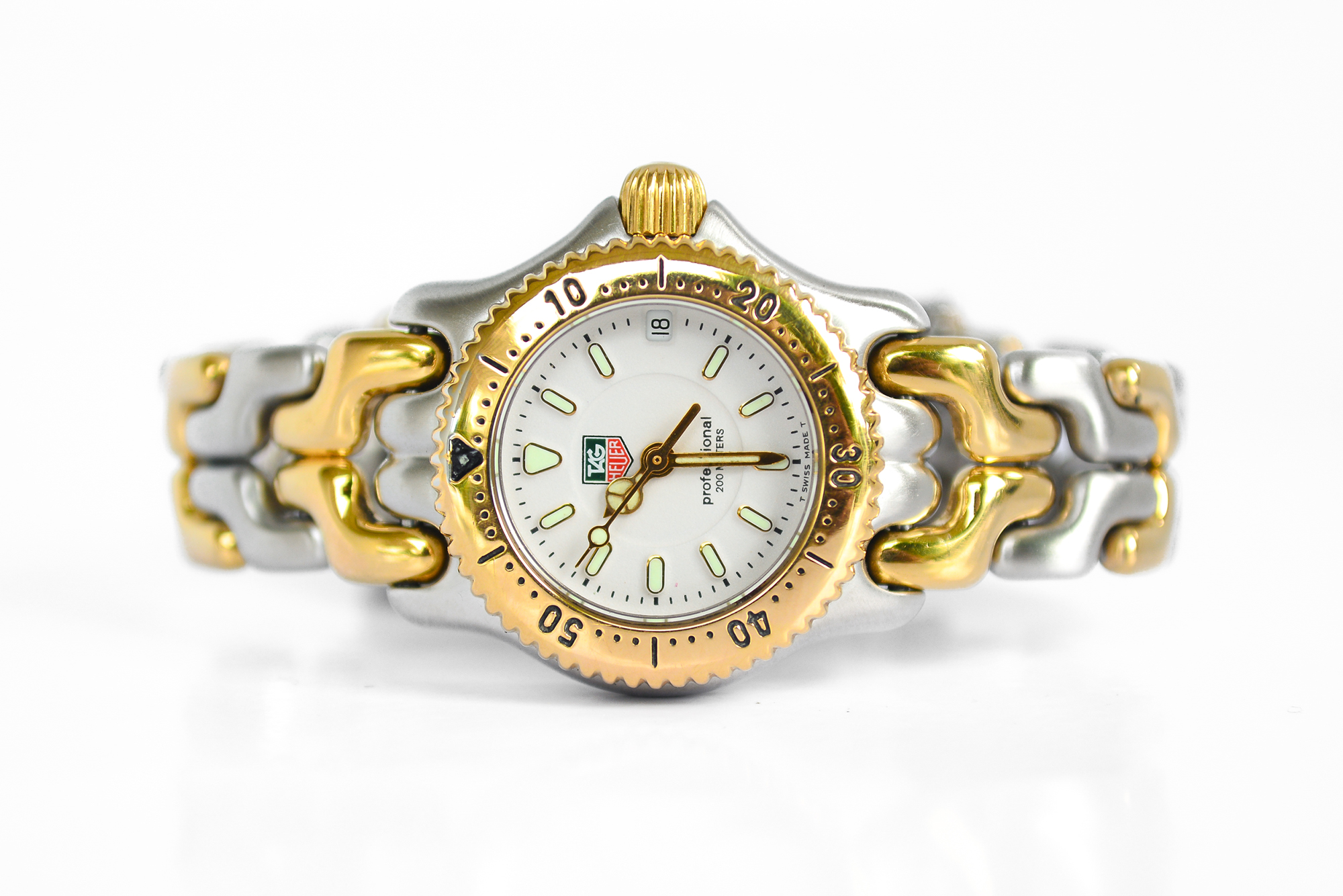Tag Heuer ก้างปลา สองกษัตริย์ Mini lady หน้าขาว 2 ชั้น (Sold)