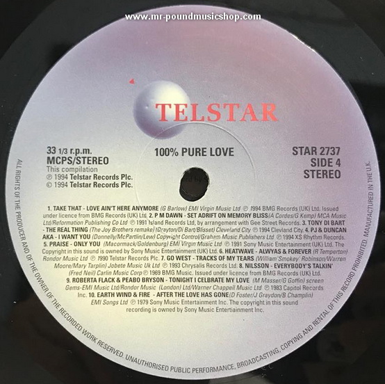 Various Artists - 100% Pure Love