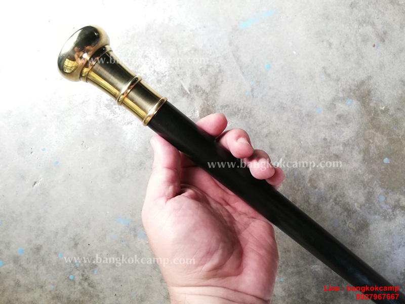 ไม้ตะพด (แบบ 23 ) หัวทองเหลือง ทรงแป้น ร.5 ปราบฮ่อ