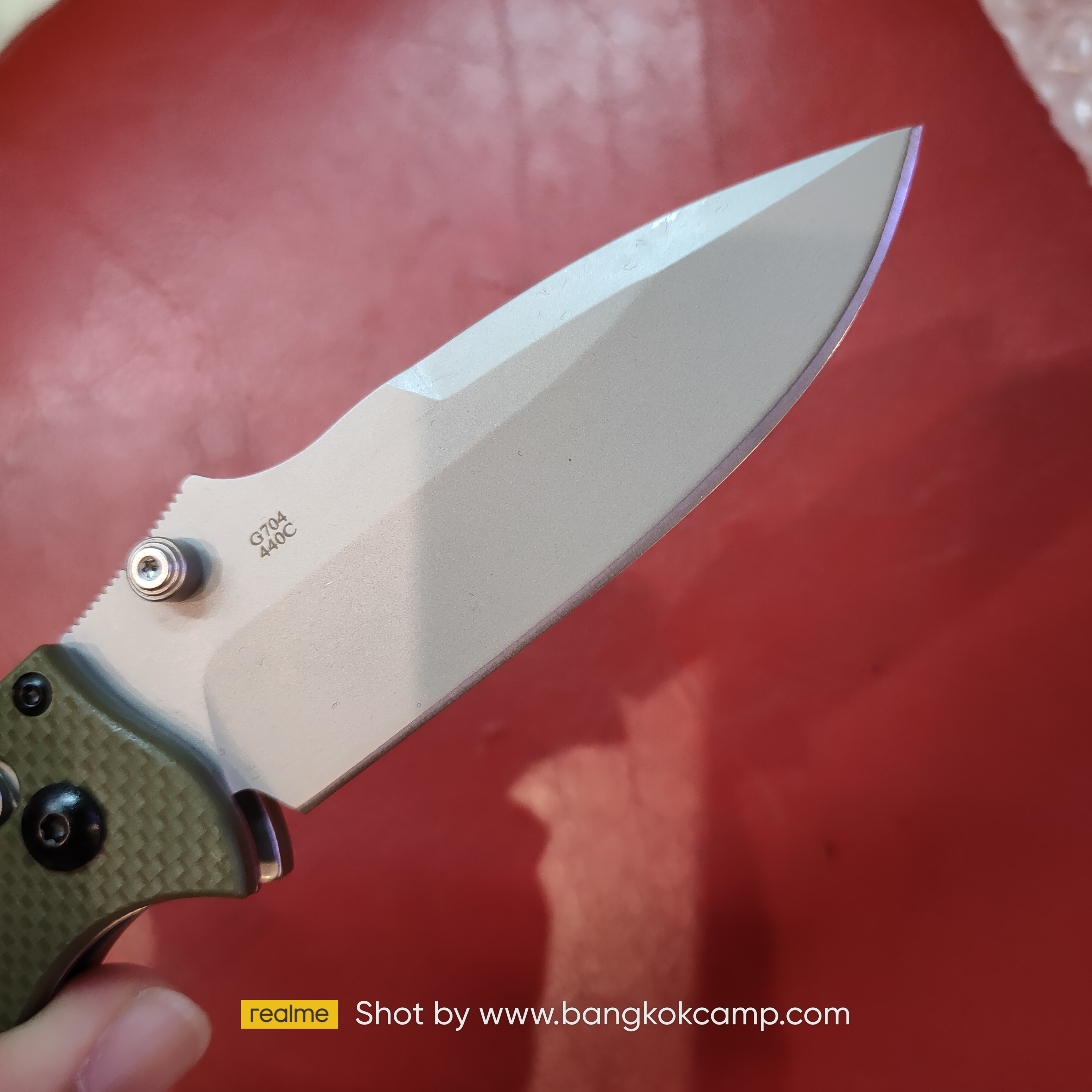 มีด GANZO ใบมีด440 G704-GB (เขียว)