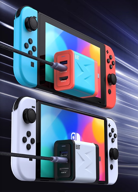 BJBT Switch TV Dock Charger PD65w 4K60Hz