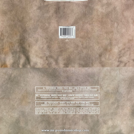 Pet Shop Boys - Yesterday, When I Was Mad