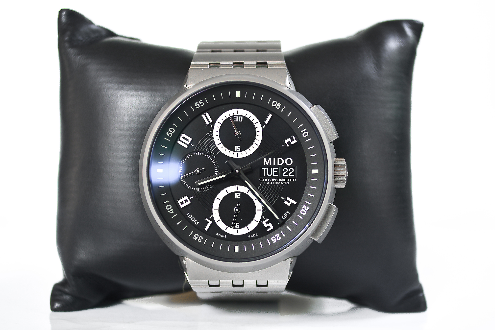NEW:Mido Chronometer Chronograph Titanium m8360.8.F8.1.2