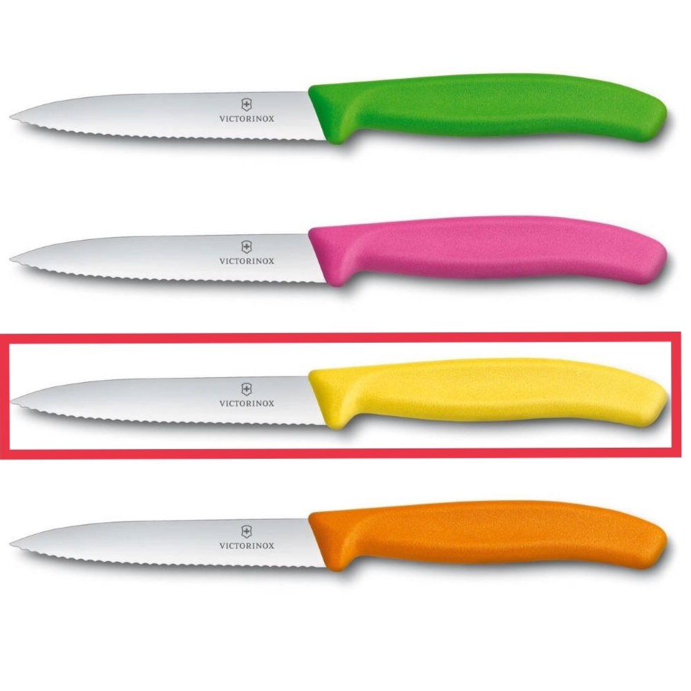 มีดครัว Victorinox Paring Knife 10 cm ใบหยัก ด้ามเหลือง (6.7736.L11)