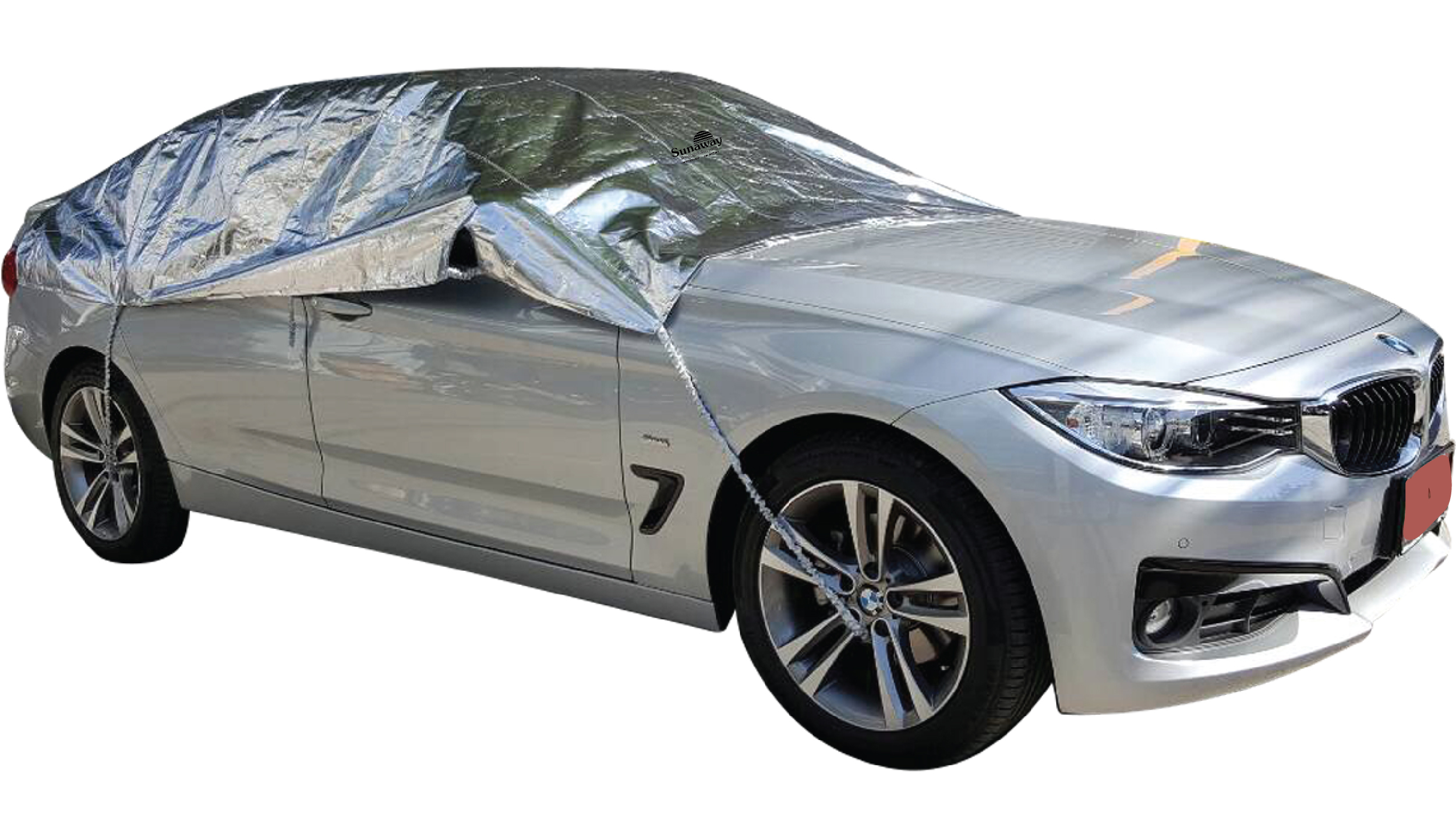 Sunaway ผ้าคลุมรถกันร้อน 100% (สำหรับรถเก๋ง-ครึ่งคัน)