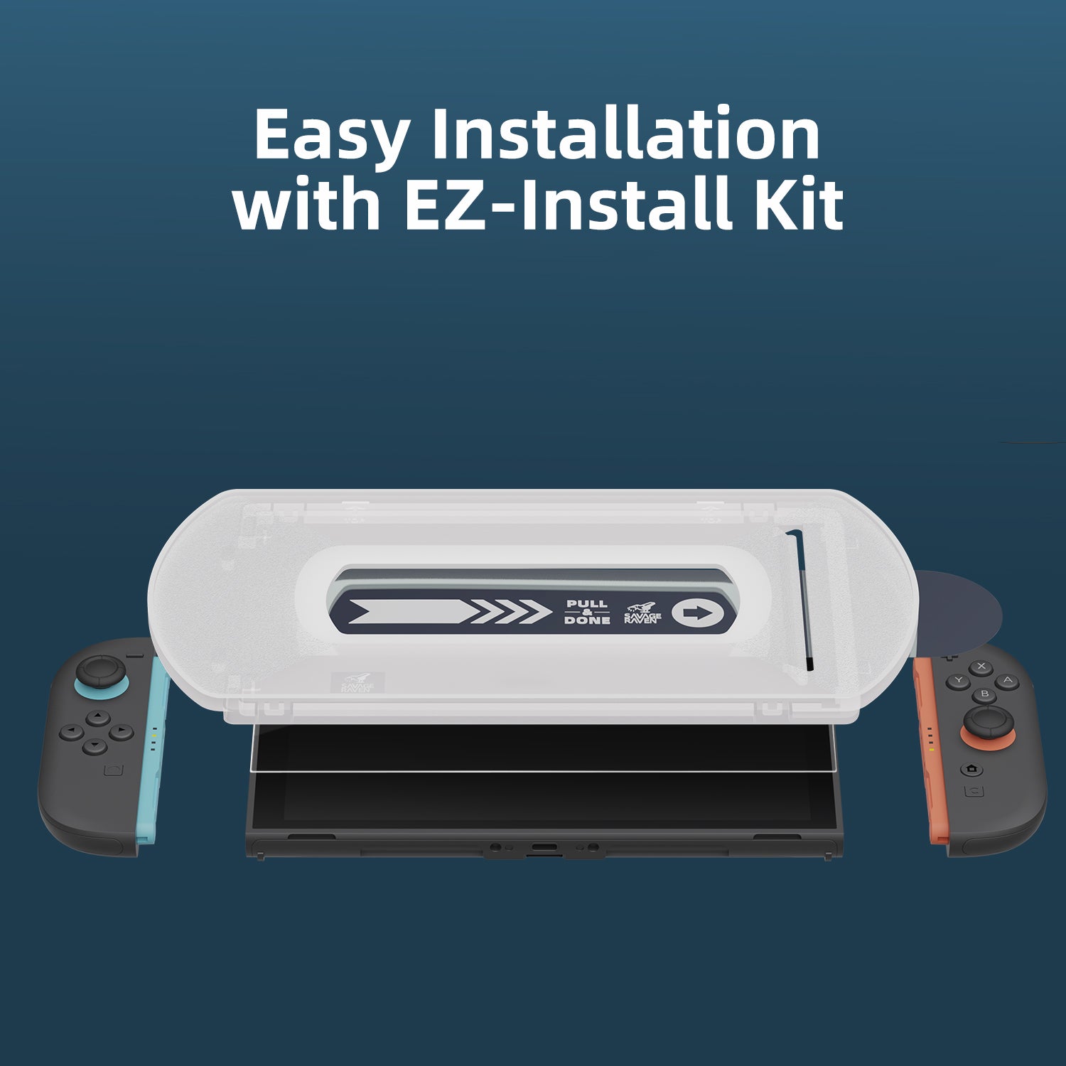 Savage Raven by Skull & Co. Tempered Glass with EZ-Install KIT for Switch 2(2 Pack) (รุ่นปี 2025)