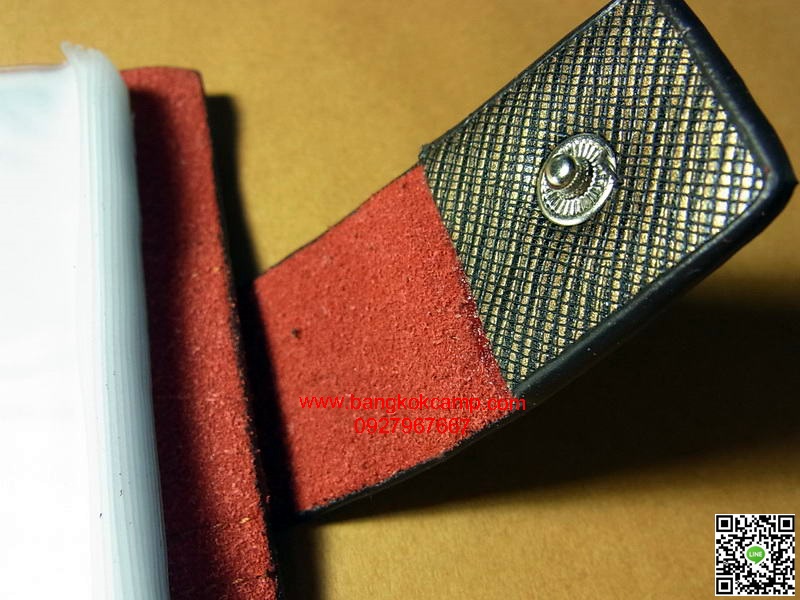 กระเป๋าใส่บัตร BOVI'S ใส่บัตรเครดิตได้ 20ใบ (สีน้ำตาลอ่อน)