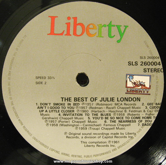 Julie London - The Best of Julie