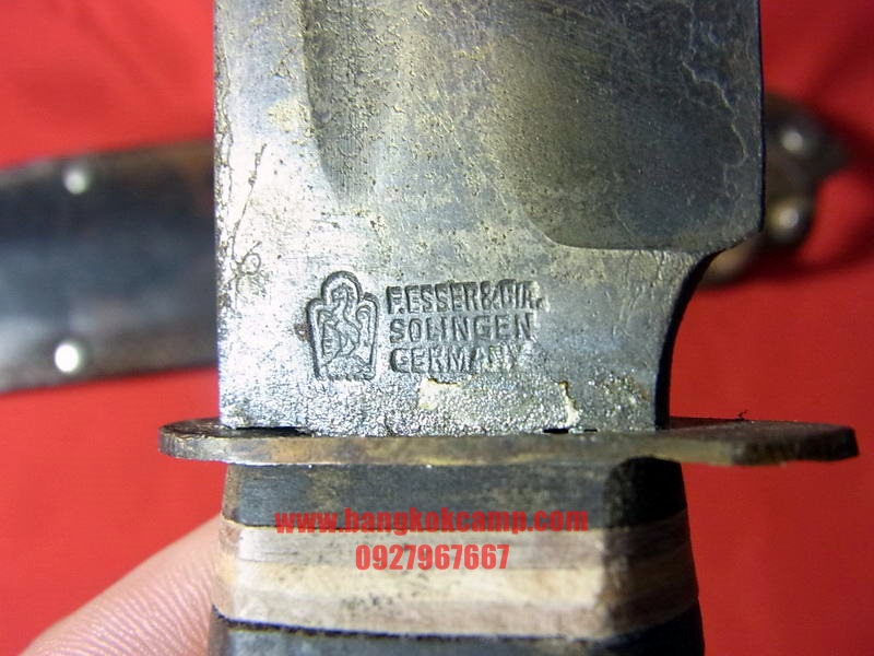 มีดพกเยอรมัน ด้ามเขากวาง ตราม้า F.ESSER&CIA SOLINGEN Made in GERMANY เก่าเก็บ (Vintage solingen knife) สภาพสมบูรณ์ หายาก
