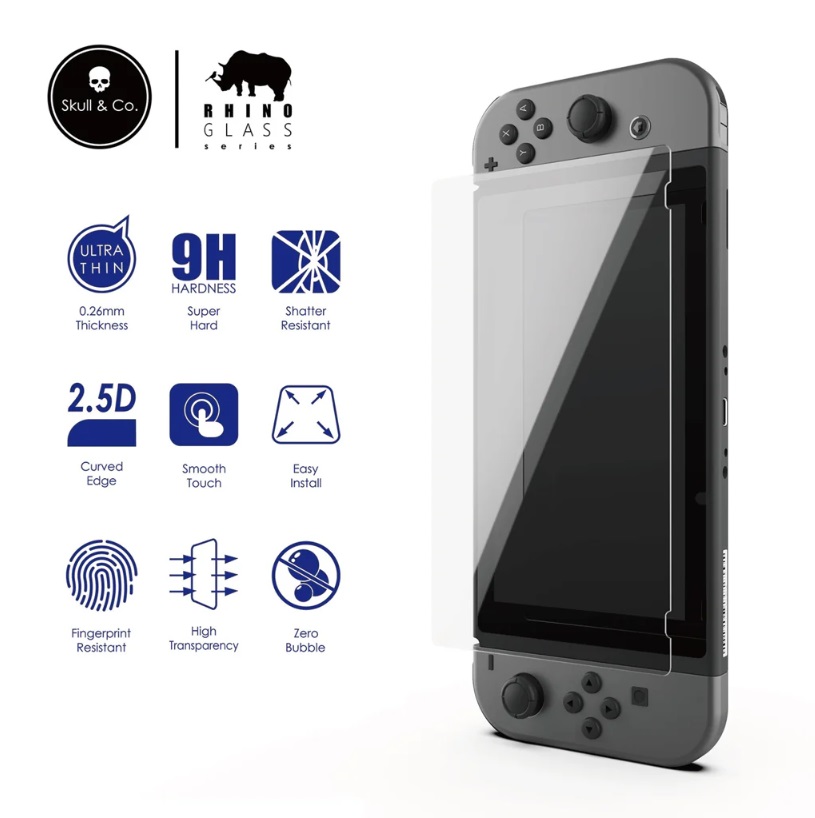 Skull & Co. Tempered Glass for Nintendo Switch V.1 V.2 (2 Pack)