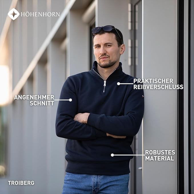 Höhenhorn Troiberg Men's Pullover 1/4 Zip Sweatshirt