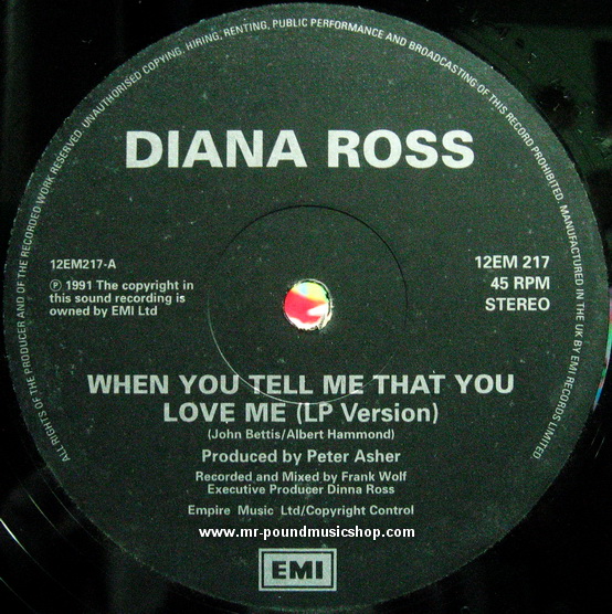 Diana Ross - When You Tell Me That You Love Me