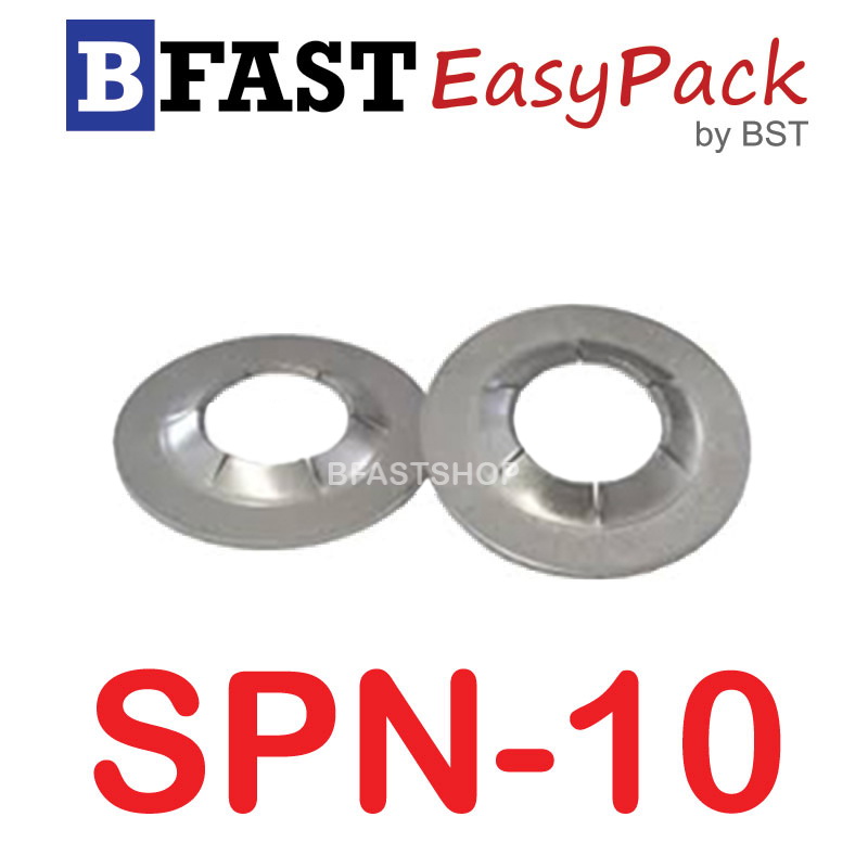 แหวนกดเพลาสแตนเลส SUS SPN-10 (3 ตัว/ถุง)