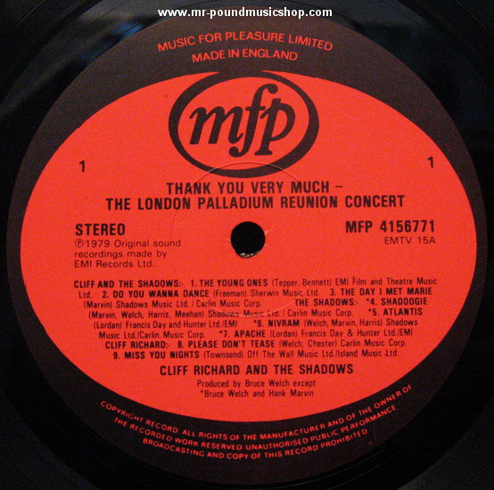 Cliff Richard And The Shadows - Thank You Very Much
