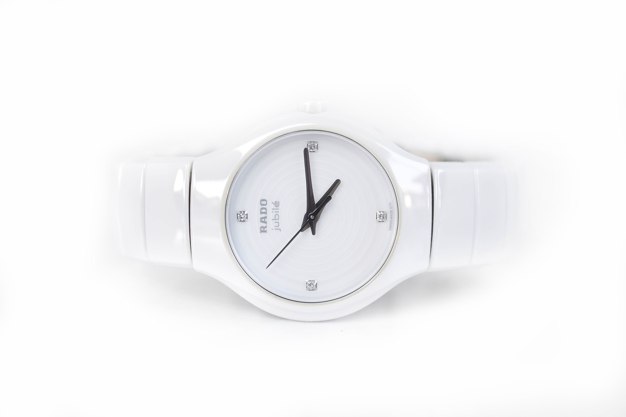 Rado True Jubile Ceramic Lady Size Quartz หน้าขาว ฝังเพชร