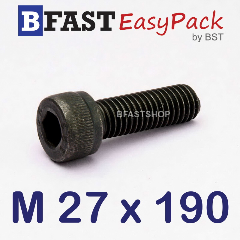 สกรูหัวจมดำ M 27 x 190 *เกลียวครึ่ง*
