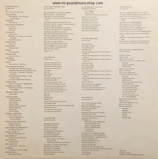 John Lennon & Yoko Ono - Double Fantasy