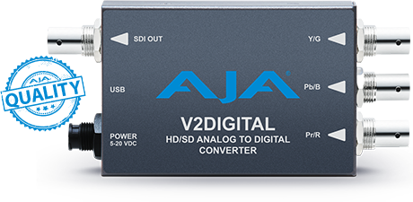 AJA V2Digital - Component/Composite Analog to HD/SD-SDI Mini-Converter