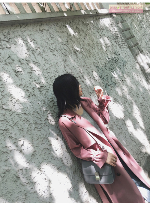 เสื้อโค้ท เน้นใส่คลุมสไตล์เกาหลี เหมาะกับอากาศไม่หนาวมาก 15 ขึ้นไป กำลังสวยจ้า งานตามแบบ