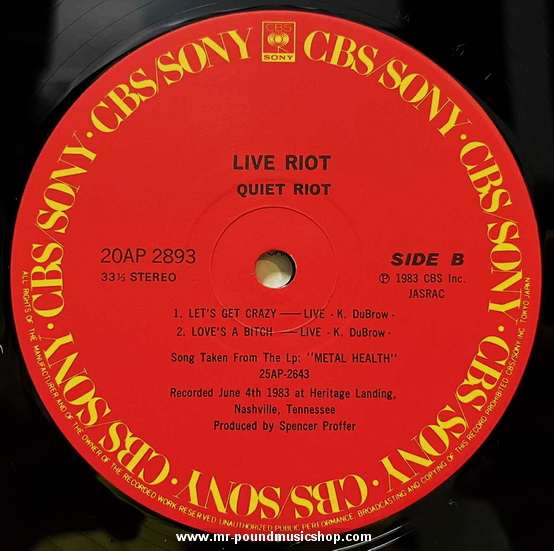 Quiet Riot - Live Riot