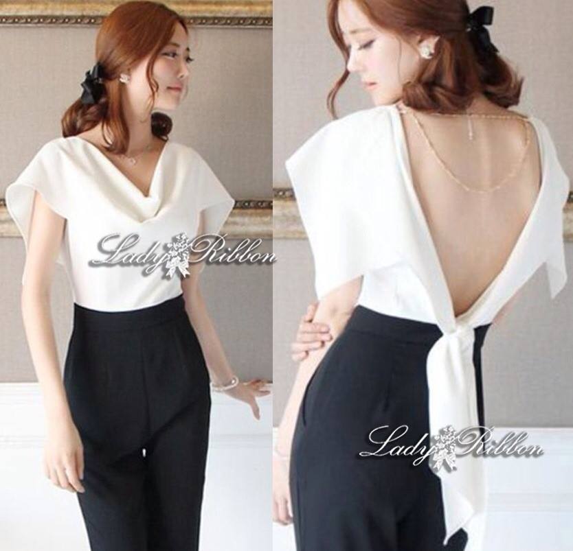 Lady Ribbon\'s Made Lady Ribbon ClassyFabulous Jumpsuit จั้มสูทขายาวแอบเปรี้ยวด้วยดีเทลเว้าหลังผูกโบ