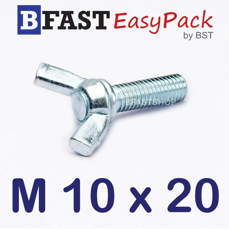 สกรูหางปลาหูกระต่าย M10 x 20 (2 ตัว/ถุง)