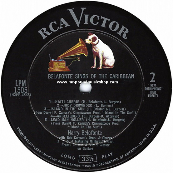 Harry Belafonte - Belafonte Sings Of The Caribbean