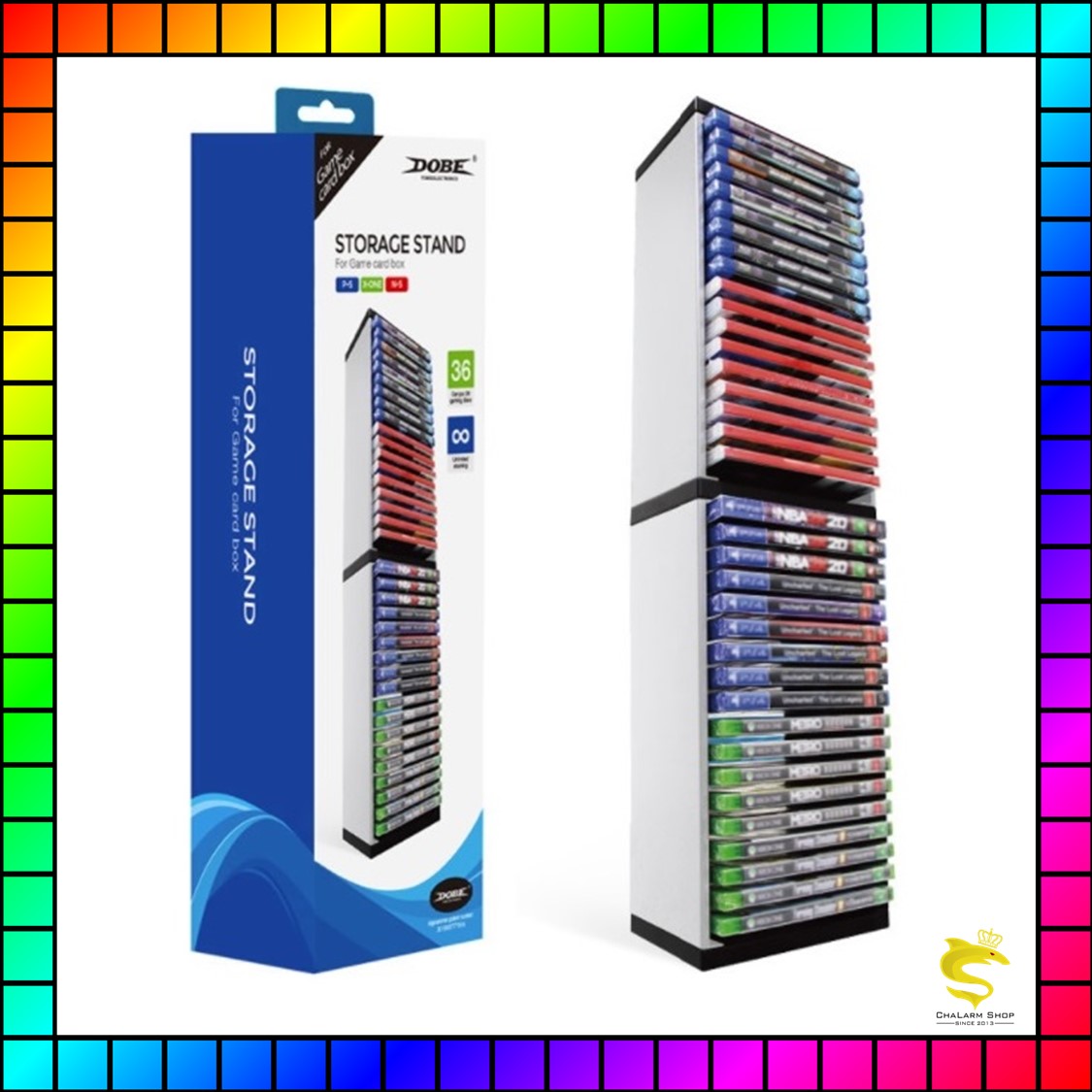 DOBE Storage Stand ชั้นวางแผ่นเกม PS4 PS5 Switch XboxOne