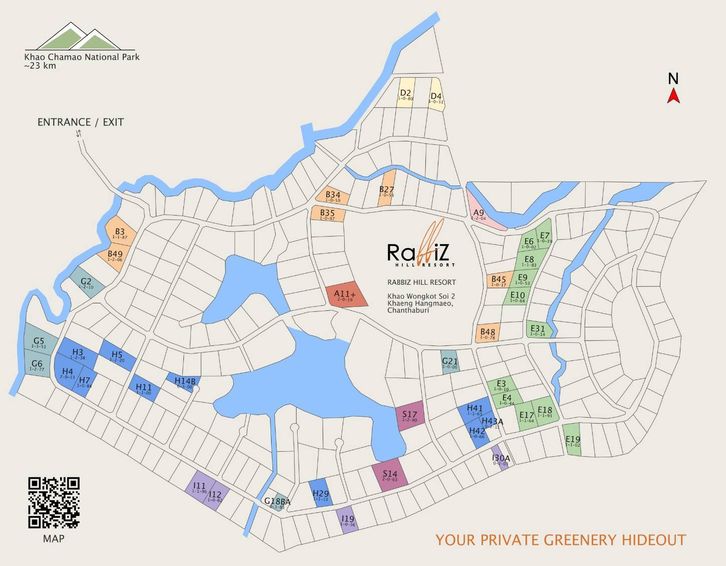 ขายที่ดินจัดสรรแบ่งขายในโครงการ แรบบิซ ฮิลส์ รีสอร์ท (Rabbiz Hill Resort) อำเภอ แก่งหางแมว, จังหวัดจันทบุรี