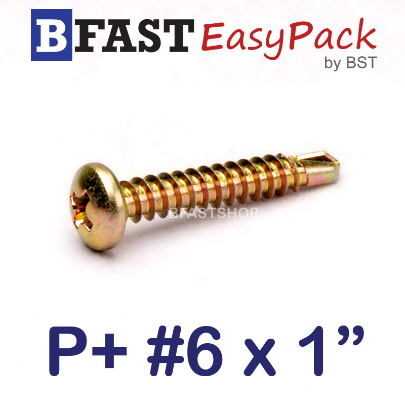 สกรูปลายสว่าน P+ #6 x 1" (ุ50 ตัว/ถุง)