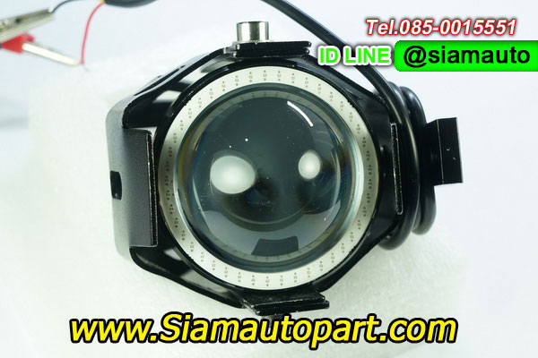 ไฟตัดหมอกมอเตอร์ไซค์รุ่น U-6 ไฟสะท้อนในเลนส์สีฟ้า ไฟวงแหวนสีขาว จำวนน 1 คู่ แถมสวิทซ์ 1 ตัว