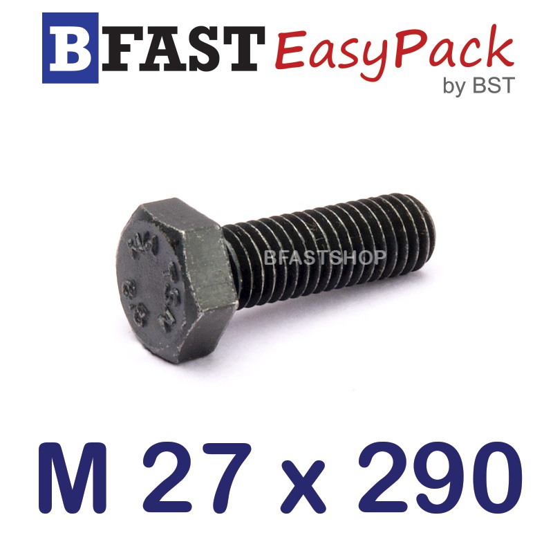 สกรูมิลดำ M27 x 290 *เกลียวครึ่ง*