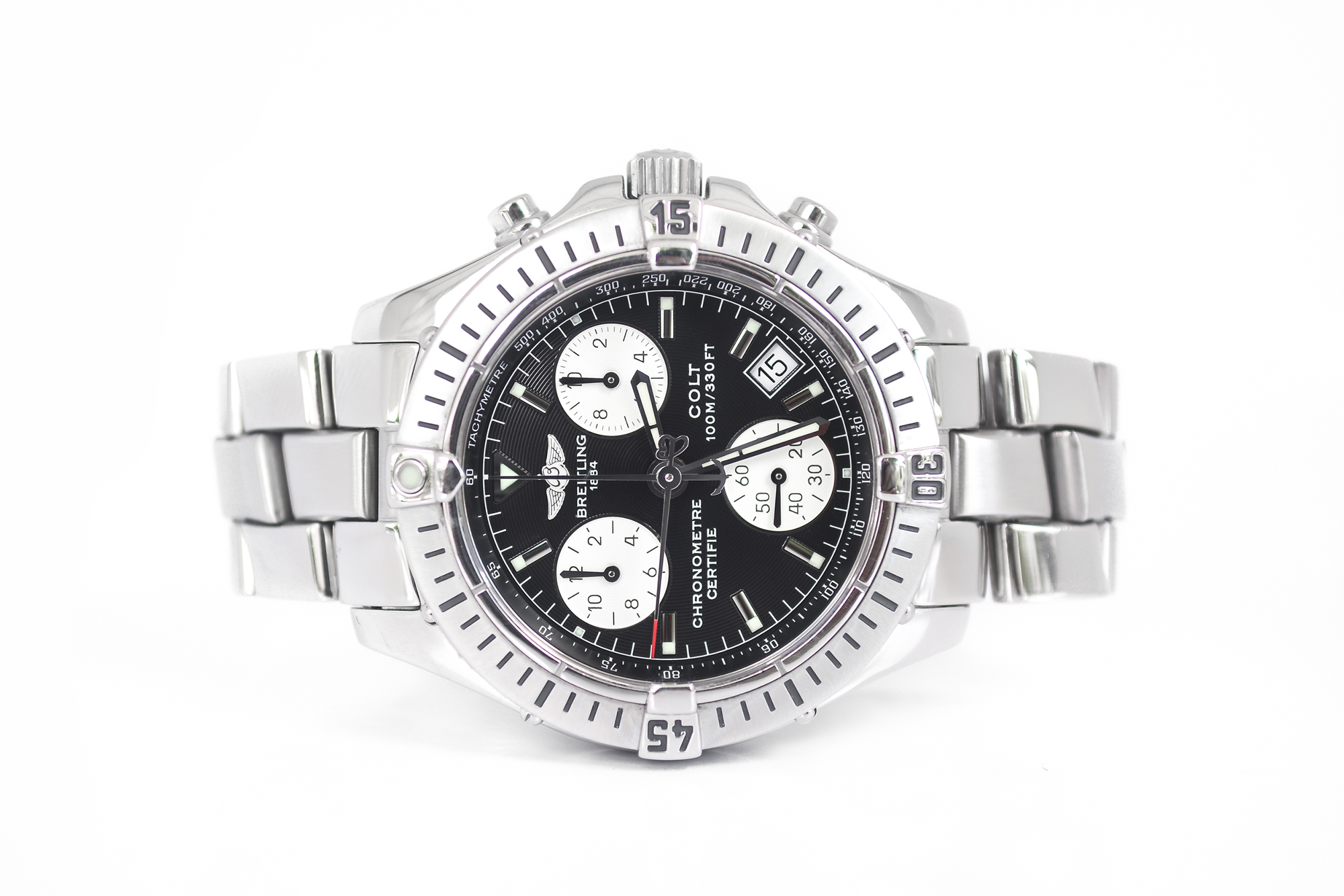 Breitling Colt Chronometre Quartz Chronograph หน้าดำ