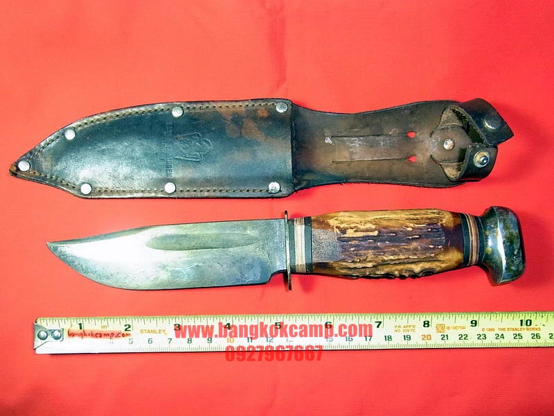 มีดพกเยอรมัน ด้ามเขากวาง ตราม้า F.ESSER&CIA SOLINGEN Made in GERMANY เก่าเก็บ (Vintage solingen knife) สภาพสมบูรณ์ หายาก
