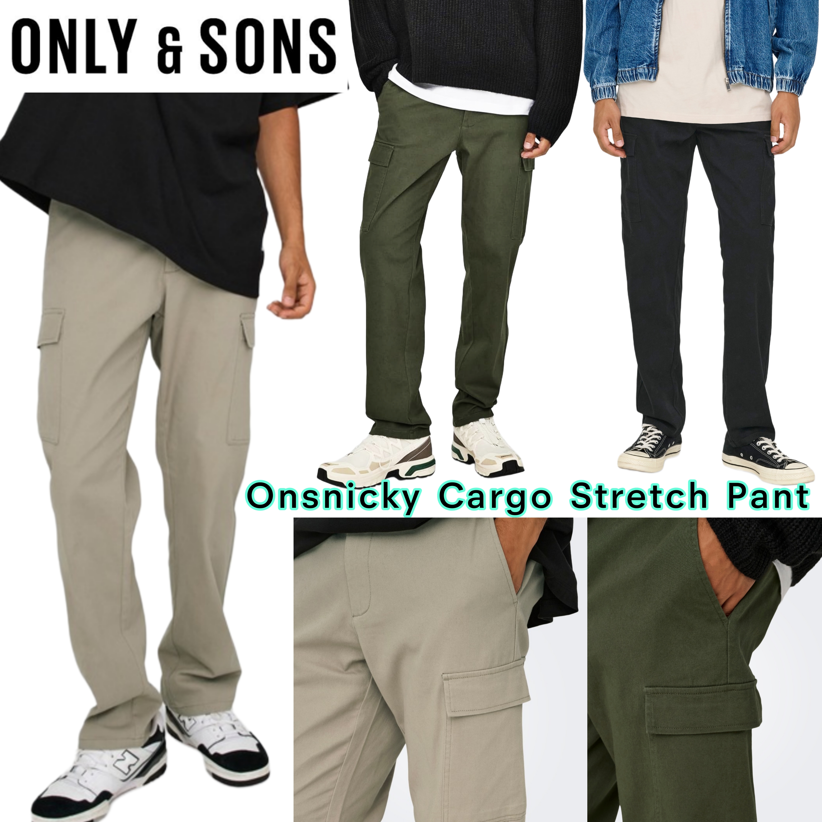 ONLY & SONS Onsnicky Cargo Stretch Pant