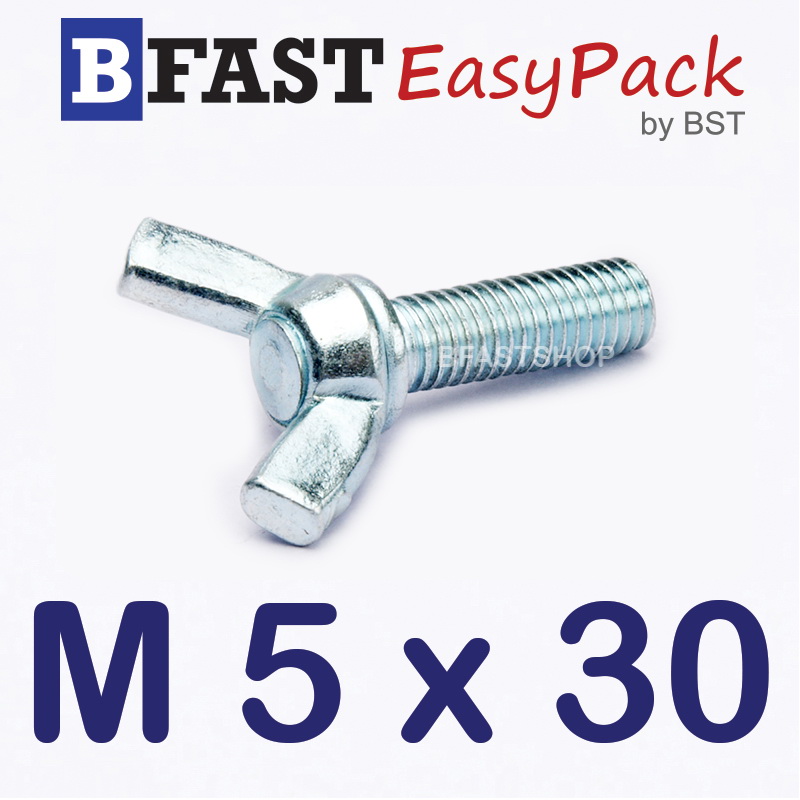 สกรูหางปลาหูกระต่าย M5 x 30 (4 ตัว/ถุง)