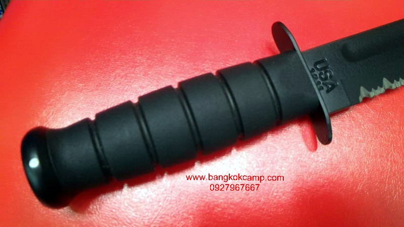 มีด kabar 1211.. KA-BAR 1211 Full Size Fighting Knife 7" Black Plain Blade, Kraton G Handle