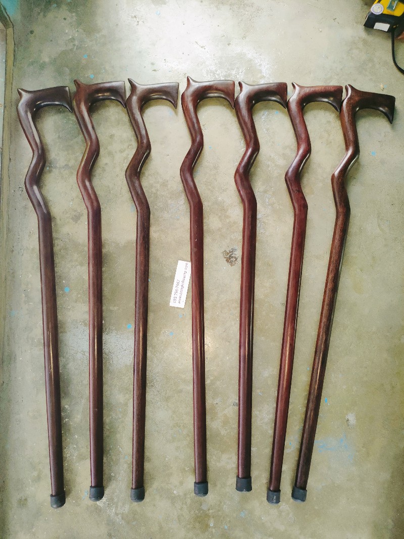 ไม้เท้า ไม้มะค่า ไม้ประดู่(ชุด9)