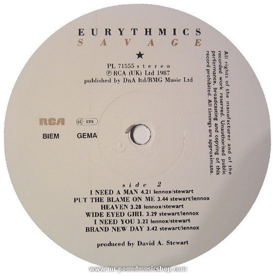 Eurythmics - Savage